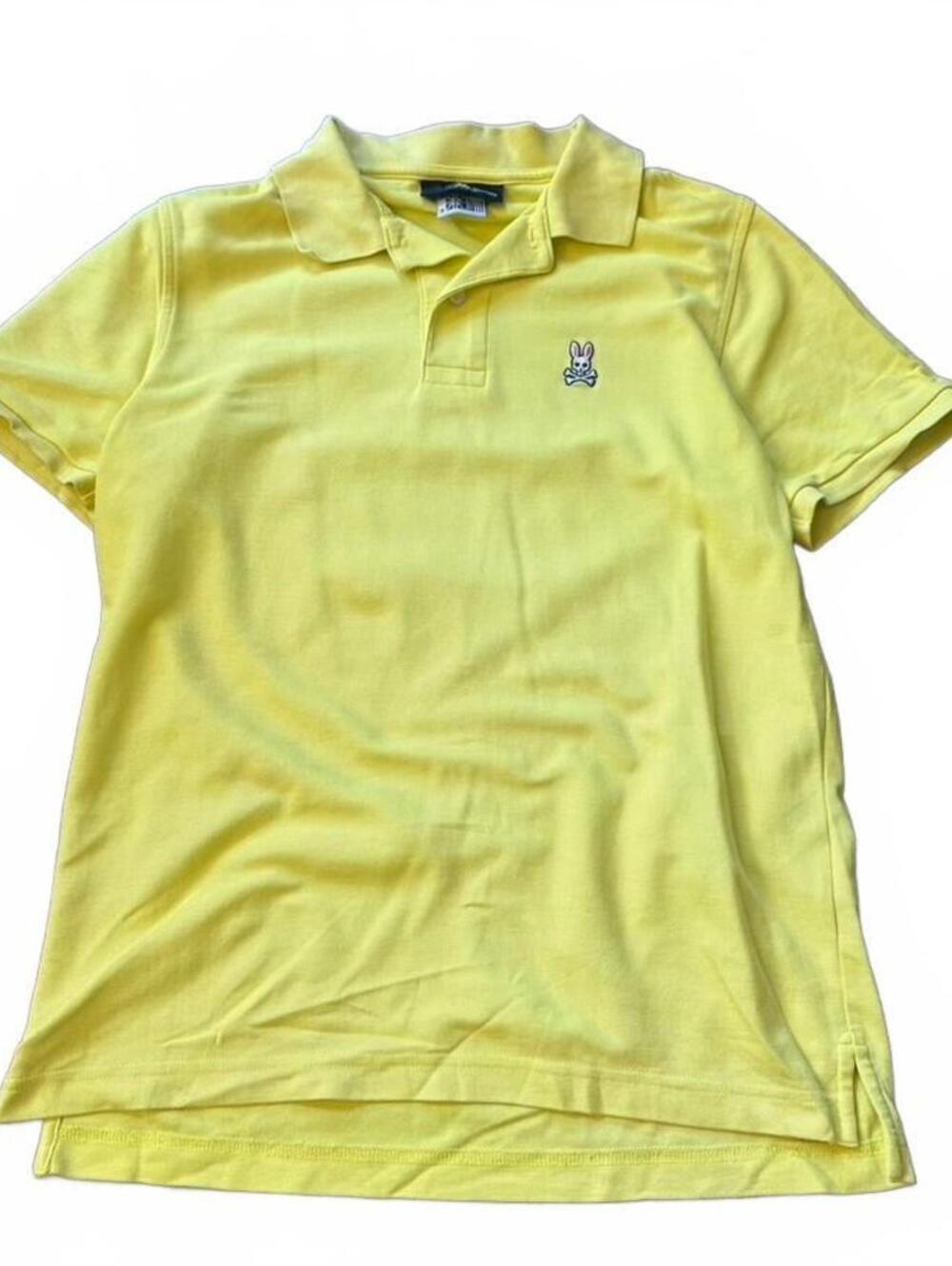 Psycho Bunny Yellow Polo Shirt Size 3 (XS) Preppy Short Sleeve Top